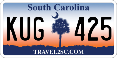 SC license plate KUG425