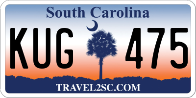 SC license plate KUG475