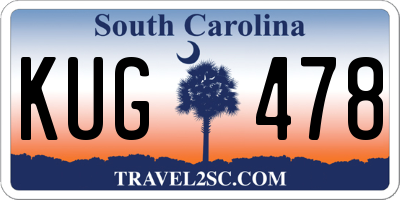 SC license plate KUG478