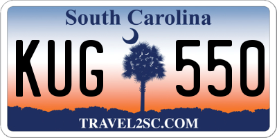 SC license plate KUG550