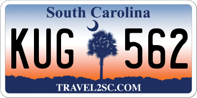 SC license plate KUG562