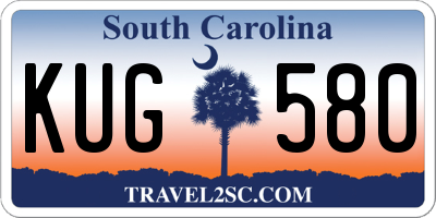 SC license plate KUG580