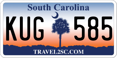 SC license plate KUG585
