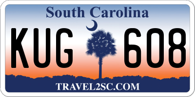 SC license plate KUG608