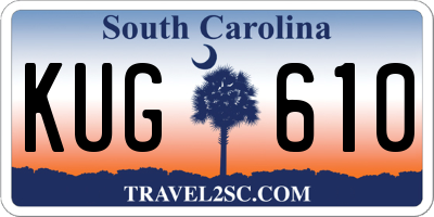 SC license plate KUG610