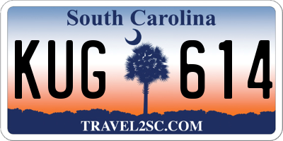 SC license plate KUG614
