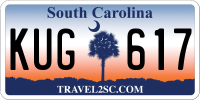 SC license plate KUG617