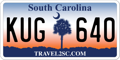 SC license plate KUG640