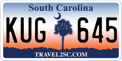 SC license plate KUG645