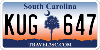 SC license plate KUG647