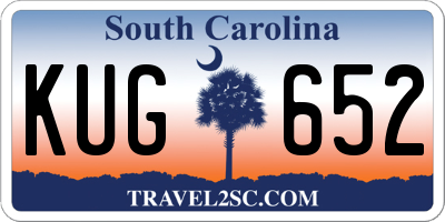 SC license plate KUG652