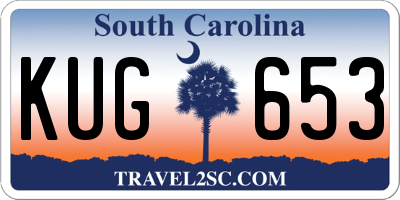 SC license plate KUG653