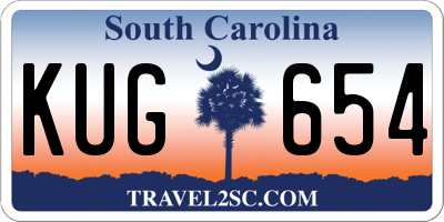 SC license plate KUG654