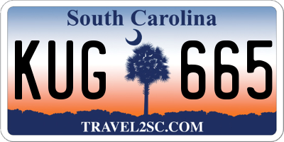 SC license plate KUG665