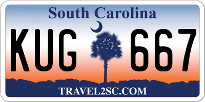 SC license plate KUG667
