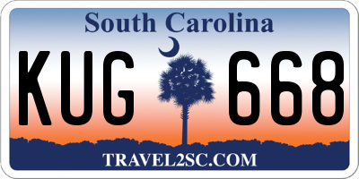 SC license plate KUG668