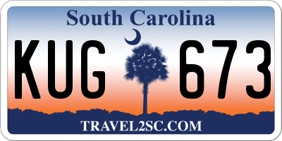 SC license plate KUG673