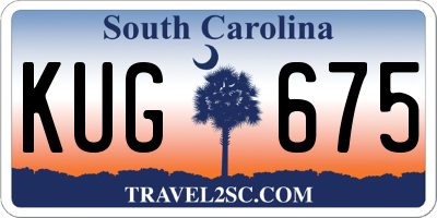 SC license plate KUG675
