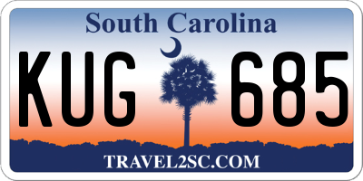 SC license plate KUG685