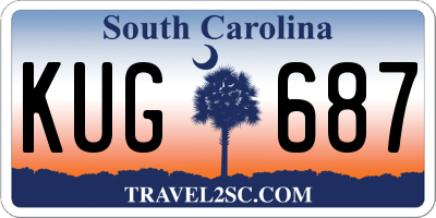 SC license plate KUG687