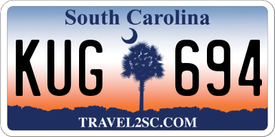 SC license plate KUG694