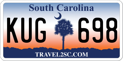 SC license plate KUG698