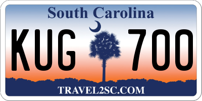 SC license plate KUG700