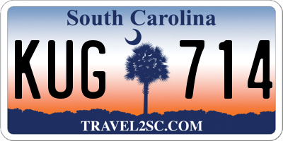 SC license plate KUG714