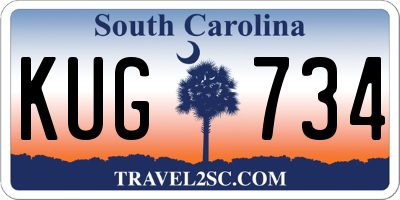 SC license plate KUG734