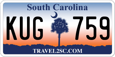 SC license plate KUG759