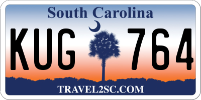 SC license plate KUG764