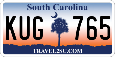 SC license plate KUG765