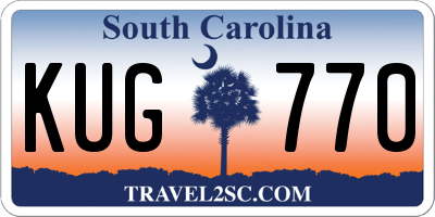 SC license plate KUG770