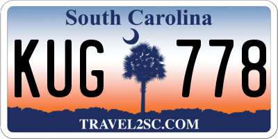 SC license plate KUG778