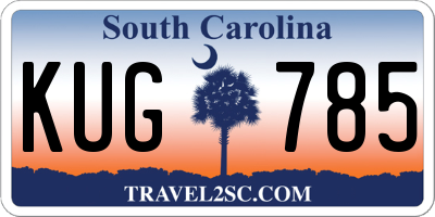 SC license plate KUG785