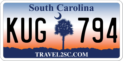 SC license plate KUG794