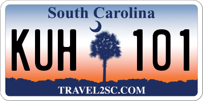 SC license plate KUH101