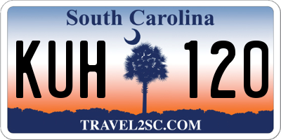 SC license plate KUH120