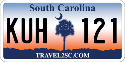 SC license plate KUH121