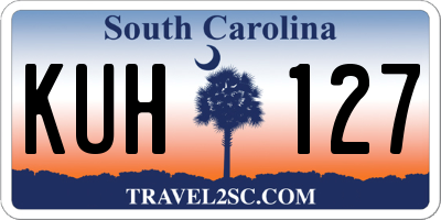 SC license plate KUH127