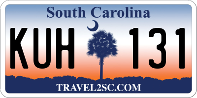 SC license plate KUH131