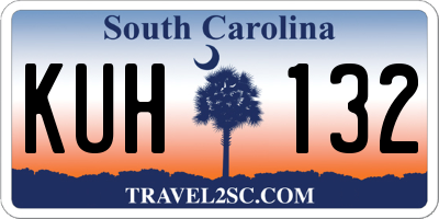 SC license plate KUH132