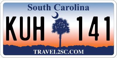 SC license plate KUH141
