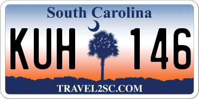 SC license plate KUH146