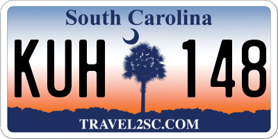 SC license plate KUH148