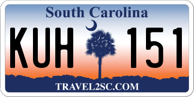 SC license plate KUH151