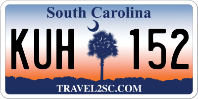 SC license plate KUH152