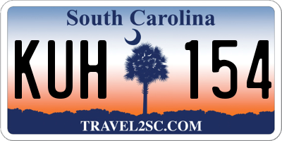 SC license plate KUH154