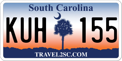 SC license plate KUH155
