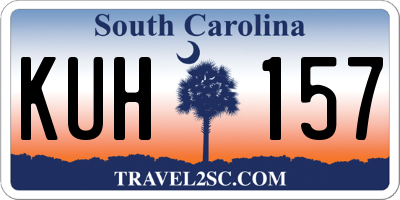 SC license plate KUH157